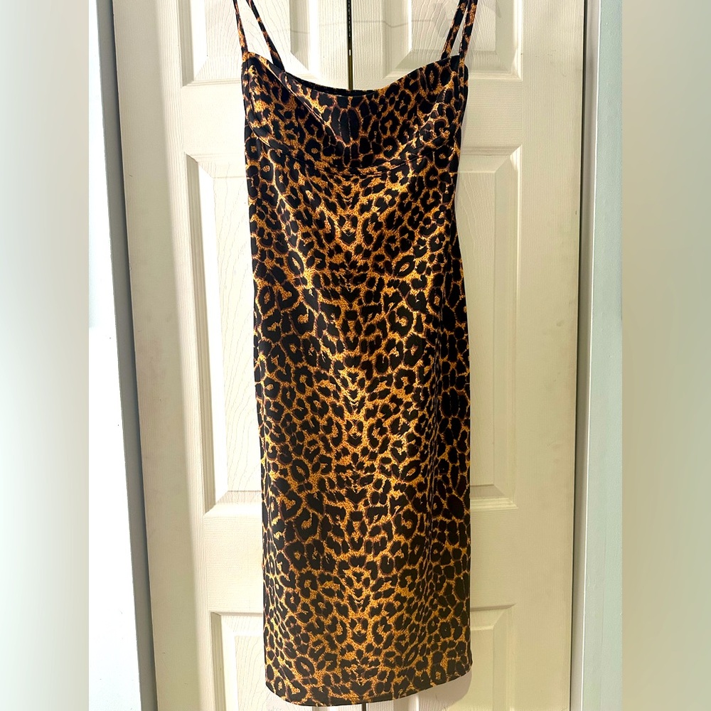 Leopard Print Midi Dress